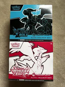 Pokemon Center Black Bolt and White Flare ETB PC Elite Trainer Box SEALED - Image 1