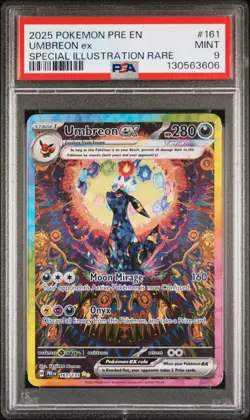 2025 POKEMON PRE EN-PRISMATIC EVOLUTIONS #161 UMBREON EX PSA 9 - Image 1
