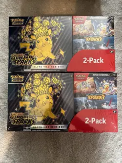 Pokemon TCG Lot Of (2), Scarlet And Violet Surging Sparks Costco Bundle, 2 Pack - Image 1