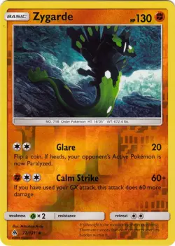 4x NM-Mint Zygarde - 72/131 - Rare - Reverse Holo Pokemon Forbidden Light - Image 1