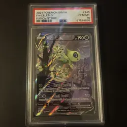 Pokemon Celebi V Alt Art Fusion Strike 245/264 PSA 10 Gem Mint - Image 1