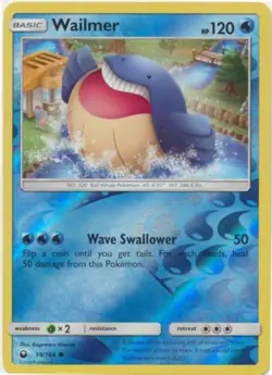 Wailmer 39/168 S&M Celestial Storm REVERSE HOLO PERFECT MINT! Pokemon - Image 1
