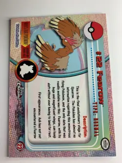 2000 Topps Chrome Pokemon Series 1 #22 Fearow (C) FREE COMBINED SHIPPING - Image 2