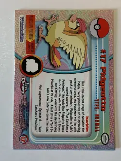 2000 Topps Chrome Pokemon Series 1 #17 Pidgeotto FREE COMBINED SHIPPING - Image 2