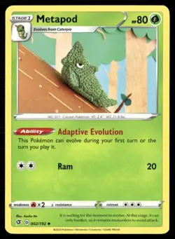 2020 Sword & Shield - Rebel Clash Metapod Stage 1/Uncommon #2 - Image 1