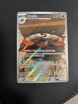 Pokemon TCG Crustle 186/182 Destined Rivals Illustration Rare Full Art Holo NM - Image 1