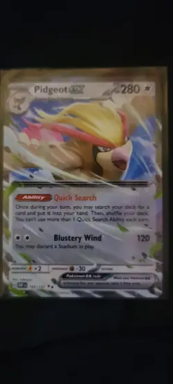 Pokemon TCG SV03: Obsidian Flames #164/197 Pidgeot ex NM - Image 1