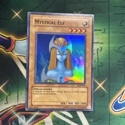 Yugioh! Mystical Elf LOB-062 Super Rare Unlimited LP - Image 1