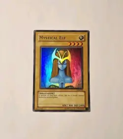 Yugioh Mystical Elf LOB-062 Super Rare Original Print MP - Image 1