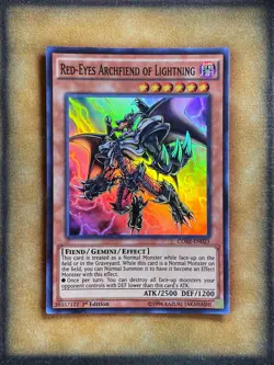 Yugioh Red-Eyes Archfiend of Lightning CORE-EN023 Super Rare 1st Ed NM - Image 1