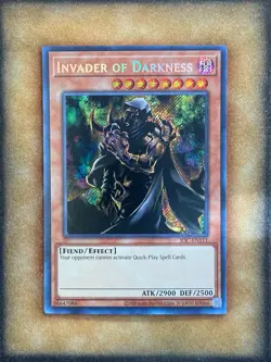 Yugioh Invader of Darkness IOC-EN111 Secret Rare 25th Anniversary NM - Image 1