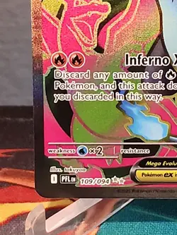 Mega Charizard X EX 109/094 Ultra Rare Pokemon Card Phantasmal Flames - Image 3