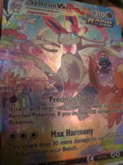*Custom-made*HighQuality, Sylveon Vmax,Textured"Display Card" - Image 4
