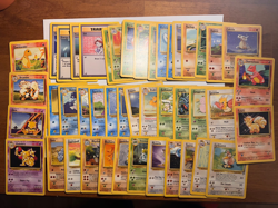 Base Set 2 Pokemon Card Lot 45 Un/Common Bulk Vintage WOTC No Duplicates - Image 1