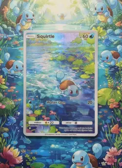 Pokemon TCG Pocket Squirtle CUSTOM Holofoil Full Art Card With Texture - Image 1