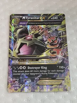 Pokemon TCG Mega M Tyranitar EX Holo Ultra Rare Card Ancient Origins 43/98 - Image 1