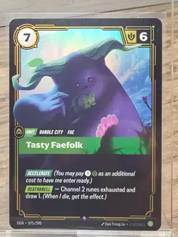 Riftbound Tasty Faefolk Foil card OGN 075/298 League of legends - Image 1
