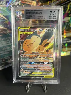 Pokemon Eevee and Snorlax GX Holo Card SM169 Promo Card - Image 1