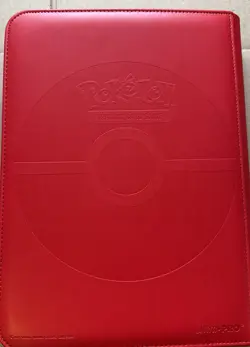 Ultra Pro TCG Charizard 9 Pocket Leather Binder Red 360 Capacity with cards - Image 3