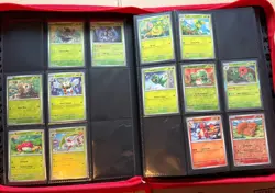 Ultra Pro TCG Charizard 9 Pocket Leather Binder Red 360 Capacity with cards - Image 5