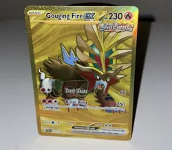 Gouging Fire ex 214/162 Temporal Forces Gold Hyper Rare Holo NM Pokemon Card - Image 1