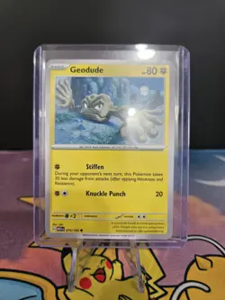 Pokemon Card Geodude Printing Error: Missing Ink - Image 1