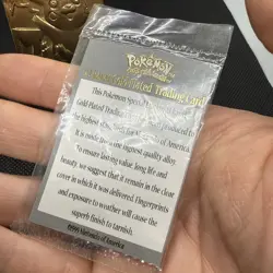 PIKACHU Pokemon 23K Gold Plated Trading Card 1999 Burger King Limited Edition - Image 5