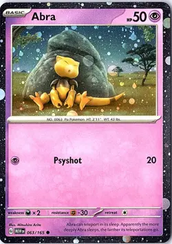 Abra - (Cosmos Holo) Promo Miscellaneous Cards & Products 063/165 LP Pokemon - Image 1