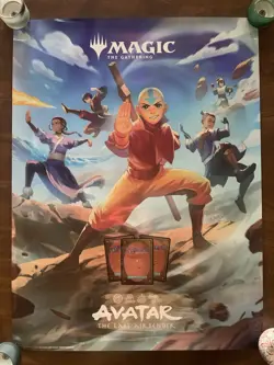 AVATAR The Last Airbender FOIL POSTER 18x24 NEW promotional MTG Magic Gathering - Image 1