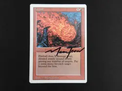 Fireball Signed LP/MP [Revised Edition] #1 Mtg Magic Free Tracking! - Image 1