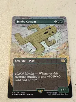 mtg borderless Jumbo Cactuar, Final Fantasy, unplayed - Image 1