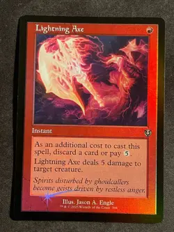 MTG Lightning Axe (Retro Frame), NM-Mint, (INR #398) Foil - Image 1