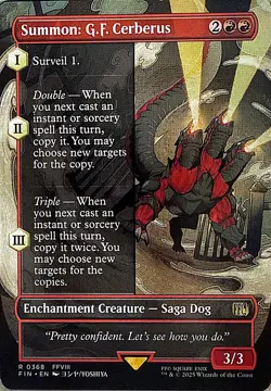 Summon: G.F. Cerberus (Borderless) Non- Foil R FINAL FANTASY 368 NM - Image 1