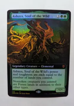 1x ASHAYA SOUL OF THE WILD FOIL EXTENDED NM - ZNR MTG Magic Mythic x1 - Image 1