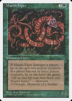 4x Marsh Viper - LP - 4th Edition - SPARROW MAGIC - mtg - Image 1