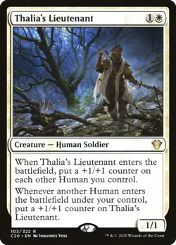 Thalia's Lieutenant: MtG Magic the Gathering Commander 2020 Rare - Image 1