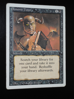 Demonic Tutor Revised MP Moderately Played MTG Magic the Gathering - Image 1