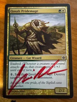 Magic MTG Qasali Pridemage Alara Reborn Signed Chris Rahn! LP/MP - Image 1