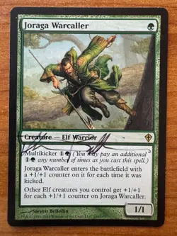 Magic MTG Joraga Warcaller Worldwake signed Artist Steven Belledin! LP/MP 1 of 2 - Image 1