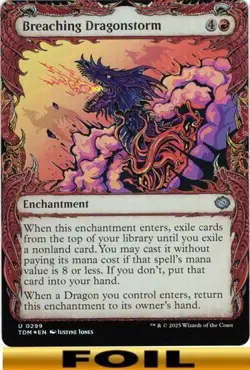 1x - Breaching Dragonstorm - FOIL SHOWCASE - Tarkir: Dragonstorm - CUC NM MTG - Image 1