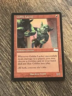 Goblin Lackey - Urza's Saga LP-/MP Magic The Gathering MTG TCG - Image 1