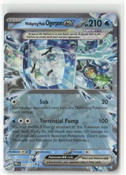 Pokemon Wellspring Mask Ogerpon ex - Double Rare SV: Prismatic Evolutions 027/13 - Image 1