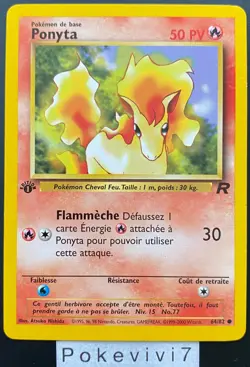 Carte Pokemon PONYTA 64/82 TEAM ROCKET EDITION 1 Wizards FR OCCASION - Image 1