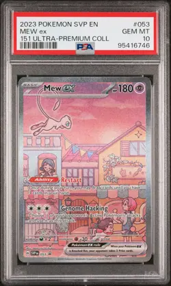 2023 POKEMON SVP EN-SV BLACK STAR PROMO 151 ULTRA-PREM COLL #053 MEW EX PSA 10 - Image 1
