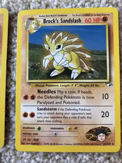 Pokemon TCG Brock's Sandslash Gym Heroes 23/132 Regular 1st Edition Rare - Image 3