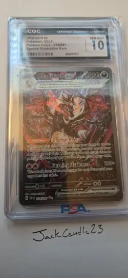 2024 Pokemon Paldean Fates Charizard EX Special Illustration Rare #234 CGC 10 - Image 3