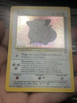 Pokemon TCG Clefairy 6/130 Holo Rare(Swirl) Base Set 2 2000- LP - Image 4