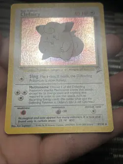 Pokemon TCG Clefairy 6/130 Holo Rare(Swirl) Base Set 2 2000- LP - Image 5