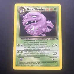 2000 Pokemon Team Rocket Dark Weezing #31/82 lP - Image 1