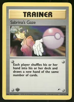 Pokemon Tcg NM Sabrina's Gaze [1st Edition] #125 Pokemon Gym Heroes - Image 1